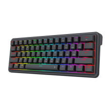 Redragon Ironguard K722 60% Wired Mechanical Keyboard, 61 Keys, Hot-Swappable Switch, 3-Layer Noise Dampening, Dragon Chant Switch, Free-Mod Socket, Black | K722-RGB
